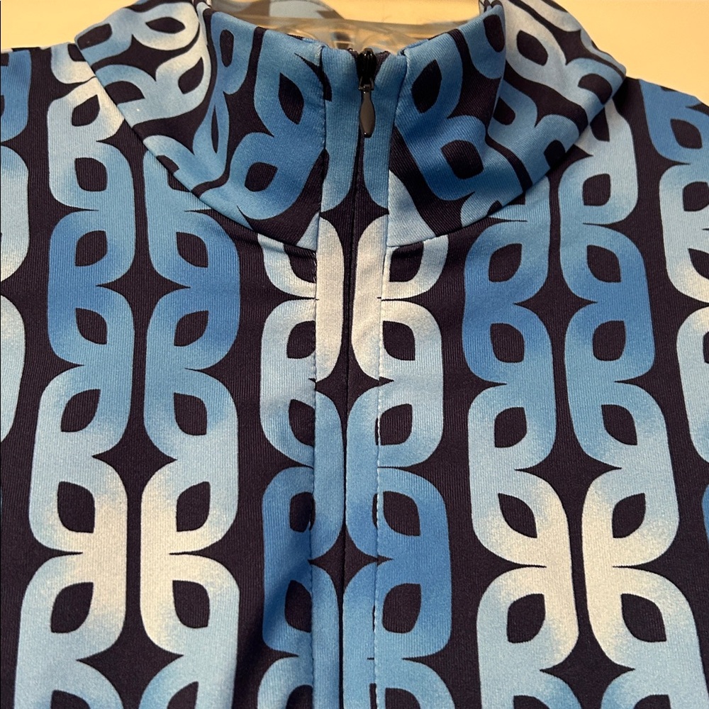 J.McLaughlin Bedford Blue Quarter Zip Top Size Small - Picture 3 of 7